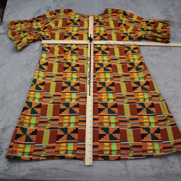 Lapogee Dress Womens 2X Orange Casual Half Bell Sleeve A-Line Scarf Set - Picture 11 of 16